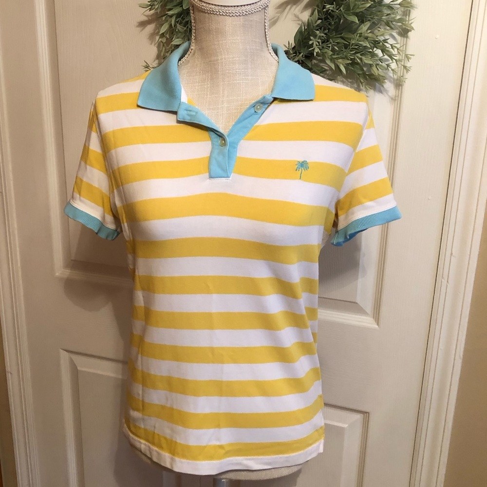 Lily Pulitzer striped yellow and blue shirt